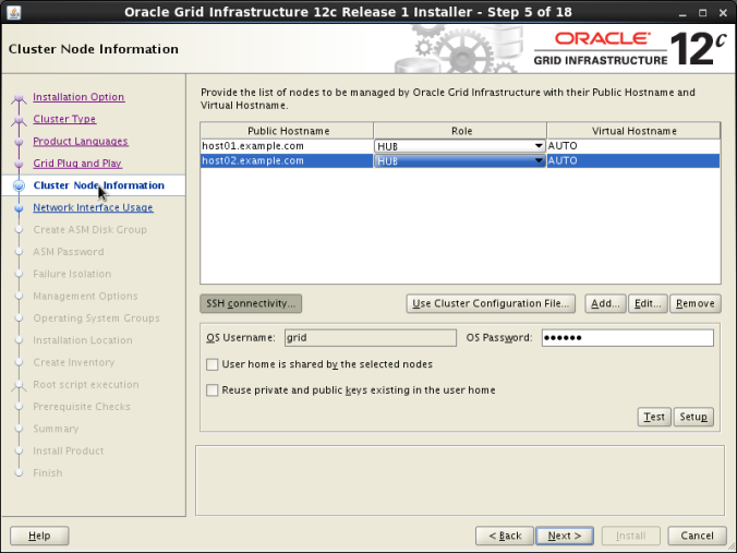 Screenshot-Oracle Grid Infrastructure 12c Release 1 Installer - Step 5 of 18